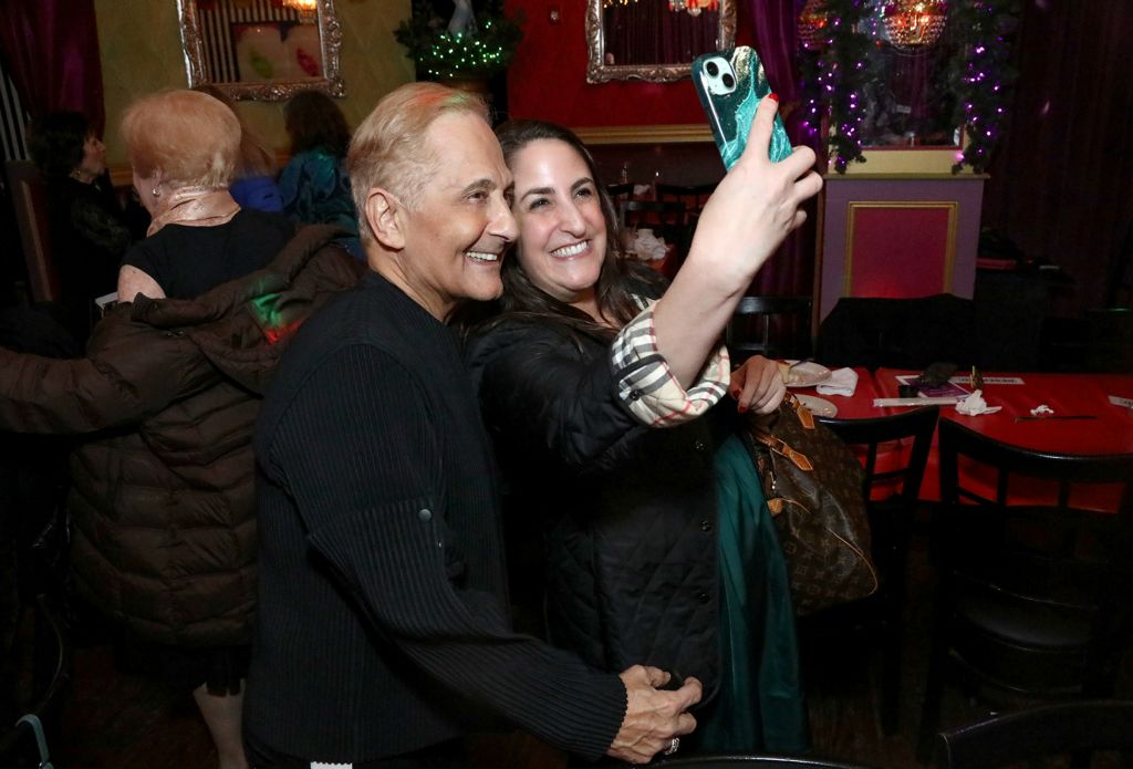New member Ann Marie Segal doing the selfie thing with DO40 prez John Sefakis